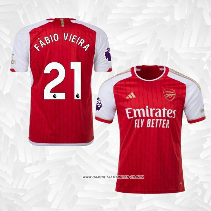 1ª Camiseta Arsenal Jugador Fabio Vieira 2023-2024